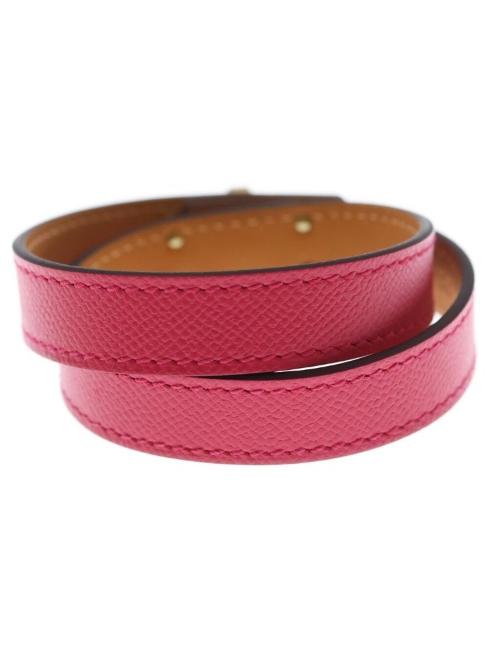 Hermes Kelly Double Tour Bracelet Pink Rose Gold